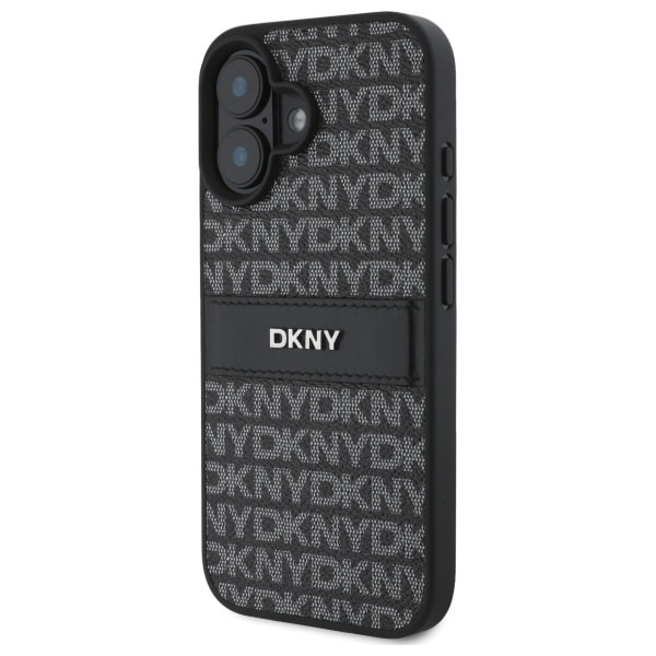 DKNY Texture Pattern Tonal Stripe iPhone 16 Fodral - Svart