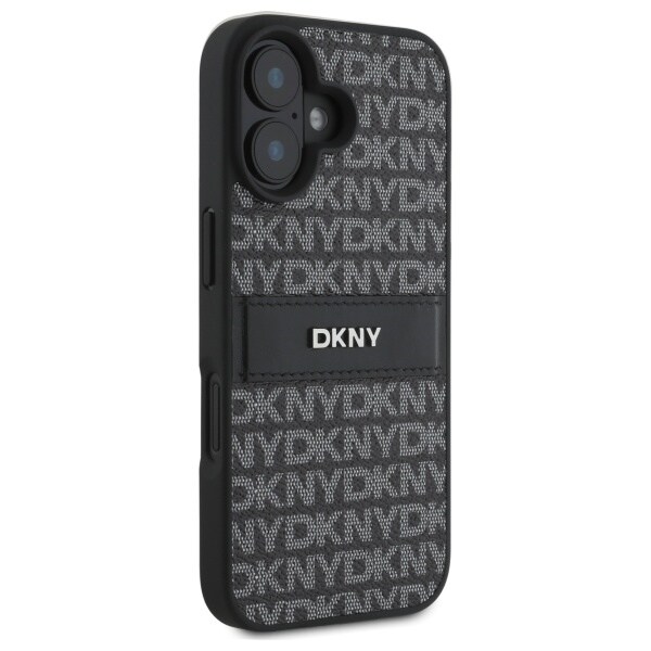 DKNY Texture Pattern Tonal Stripe iPhone 16 Fodral - Svart