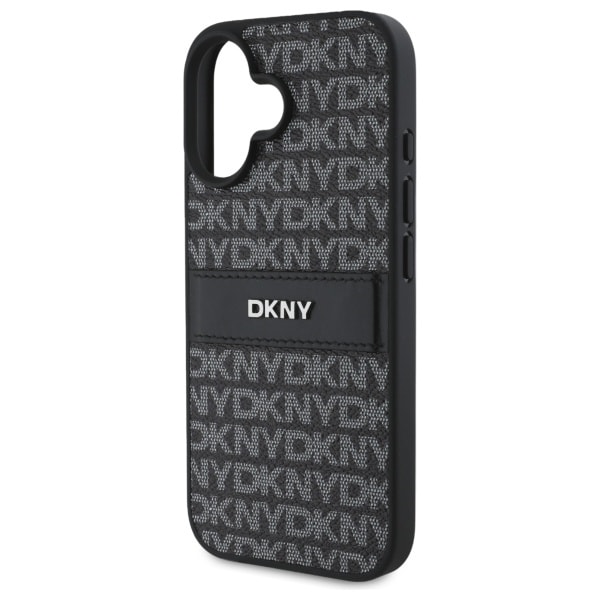 DKNY Texture Pattern Tonal Stripe iPhone 16 Fodral - Svart