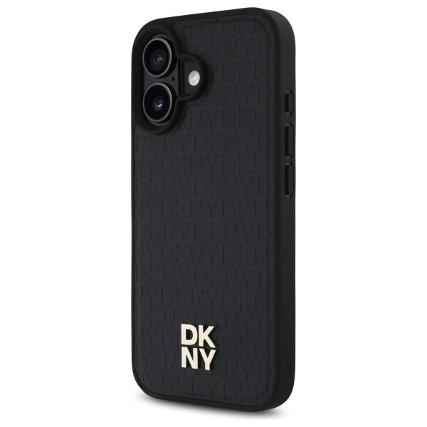 DKNY Repeat Pattern Stack Logo MagSafe iPhone 16 Etui - Sort