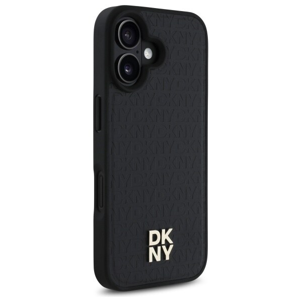 DKNY Repeat Pattern Stack Logo MagSafe iPhone 16 Etui - Sort