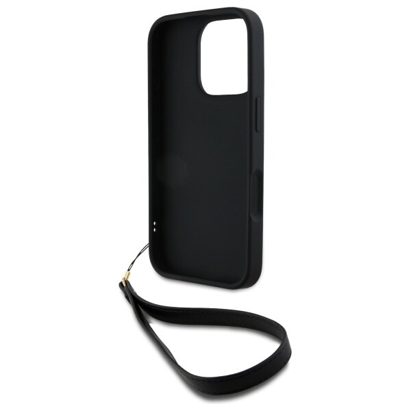 DKNY håndledsrem med lagerlogo iPhone 16 Pro-etui - sort