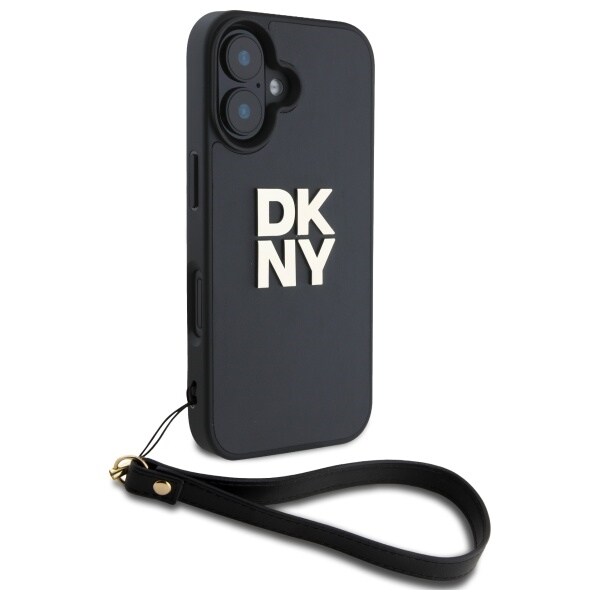 DKNY handledsrem Stock Logo iPhone 16 Fodral - Svart