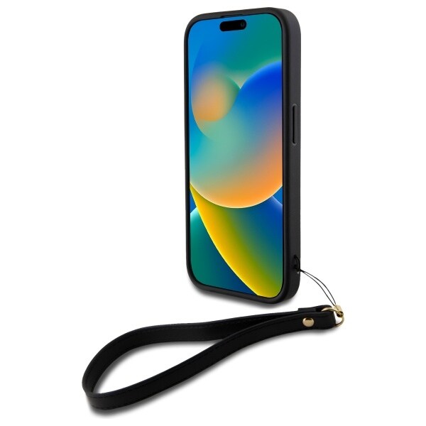 DKNY handledsrem Stock Logo iPhone 16 Fodral - Svart