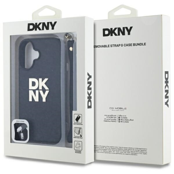 DKNY handledsrem Stock Logo iPhone 16 Fodral - Svart