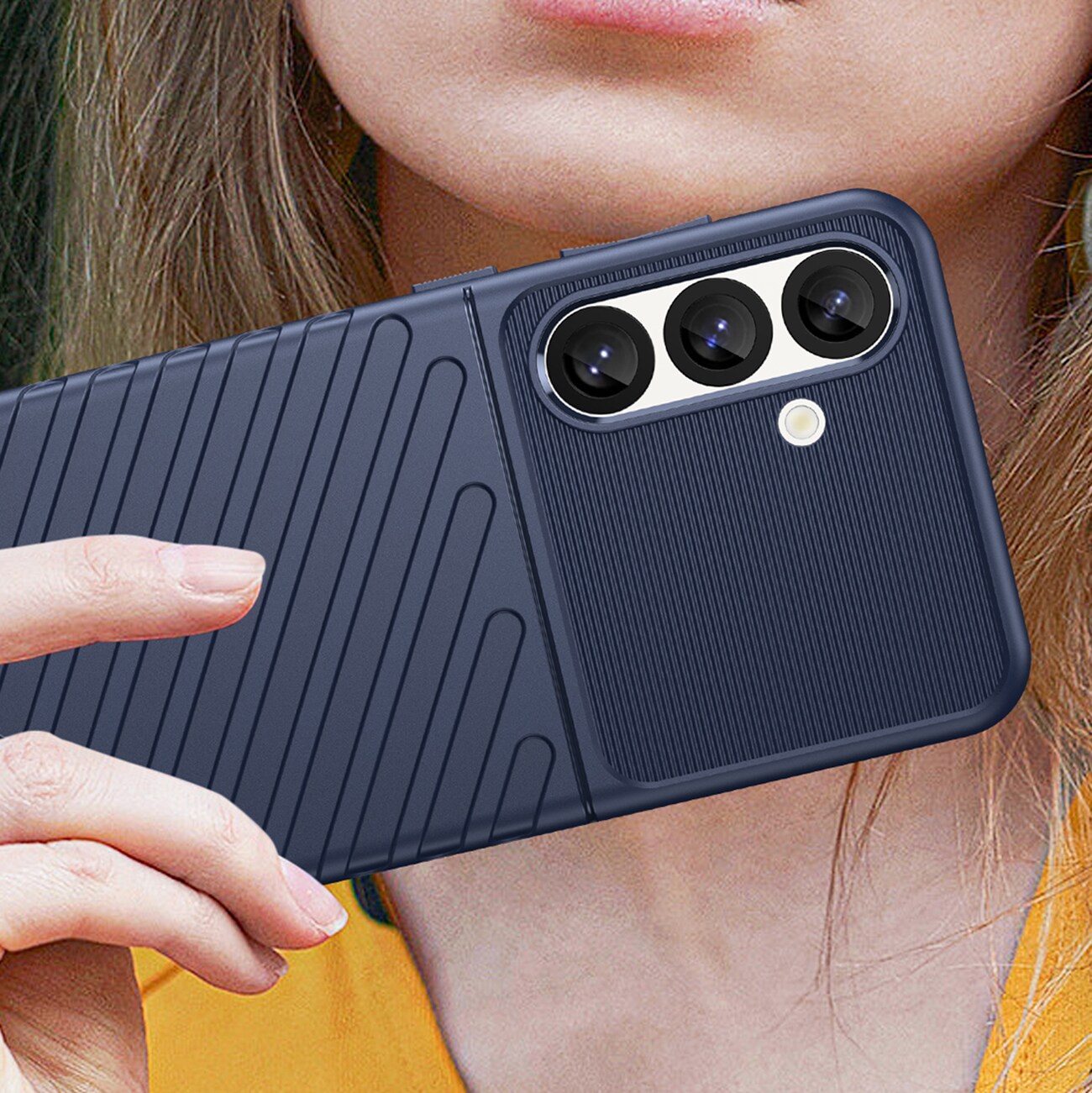 Thunder Case Samsung Galaxy S25 pansarfodral i silikon - blå