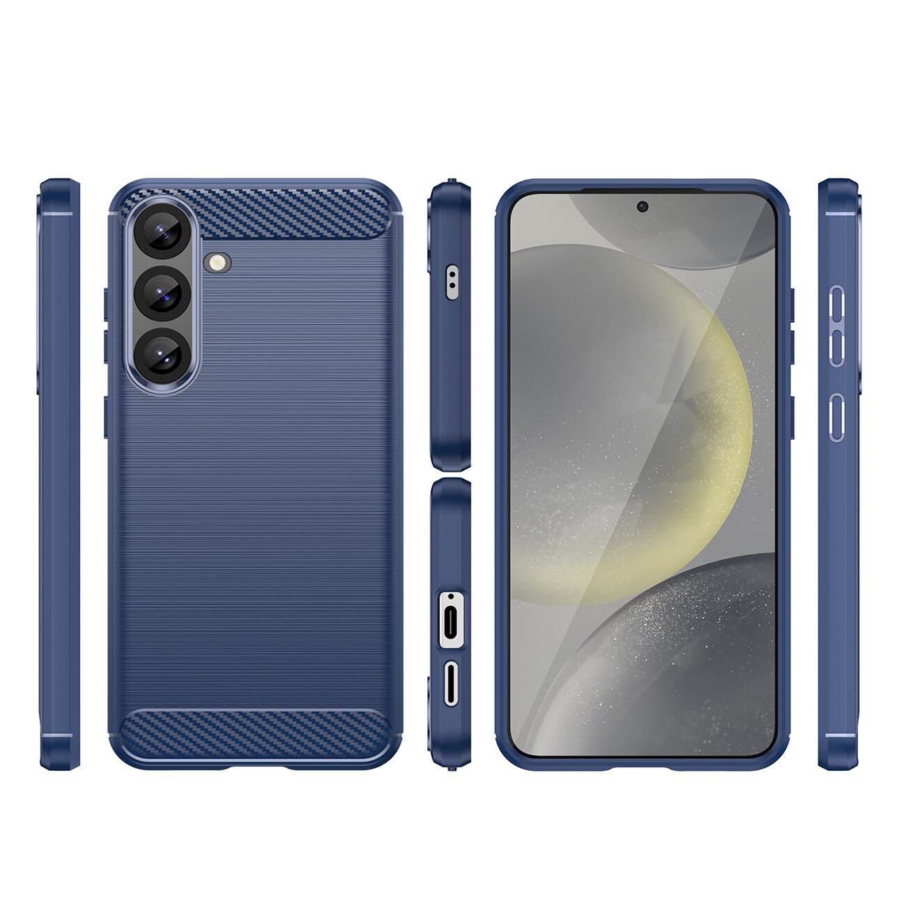 Carbon-etui til Samsung Galaxy S25+ - Blå