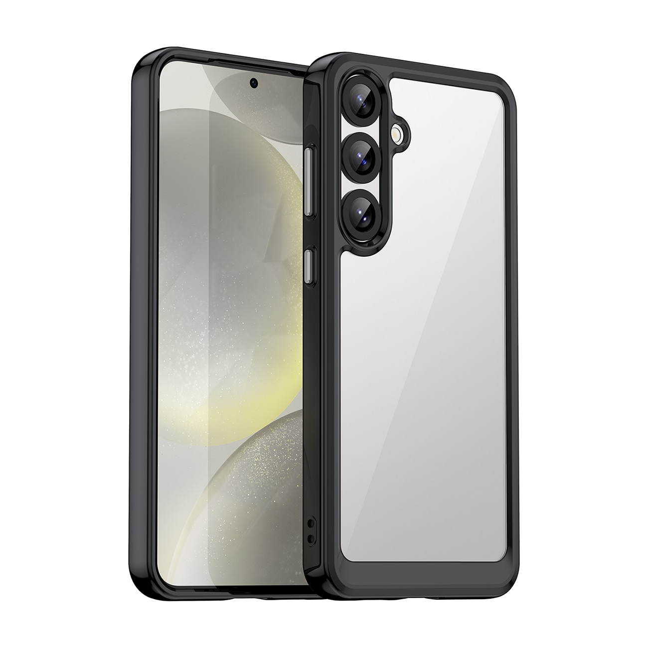 Outer Space-fodral med gelram för Samsung Galaxy S25+ - Svart