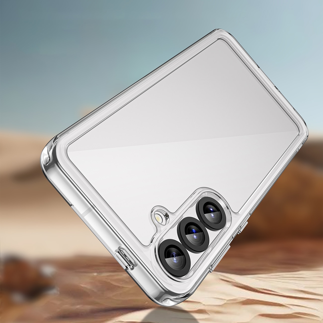 Outer Space-etui med gelramme til Samsung Galaxy S25+ - Transparent