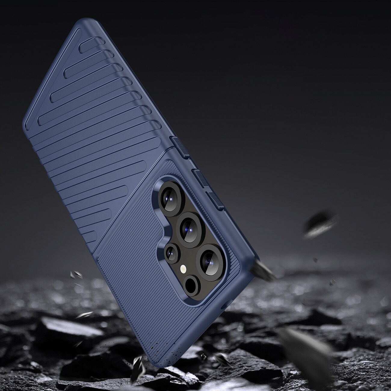 Thunder Case Samsung Galaxy S25 Ultra Silicone Armored Fodral - Blå