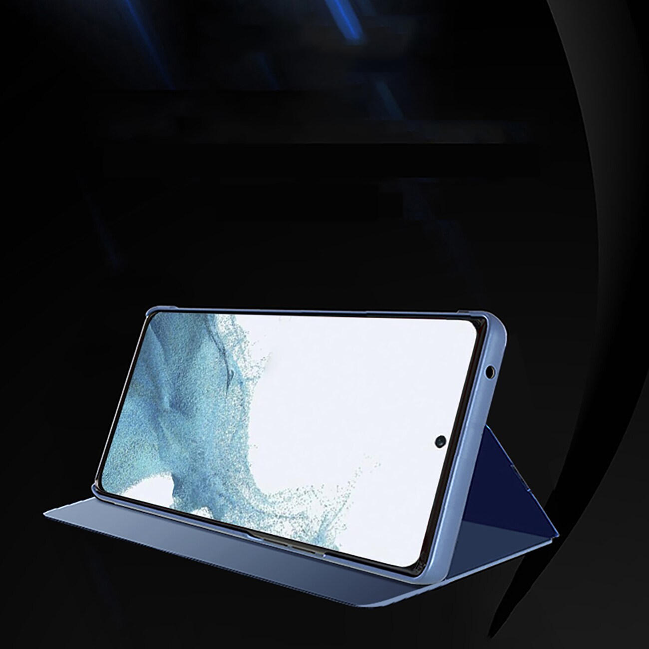 Clear View-etui til Samsung Galaxy S25+ Cover med flip - Blå