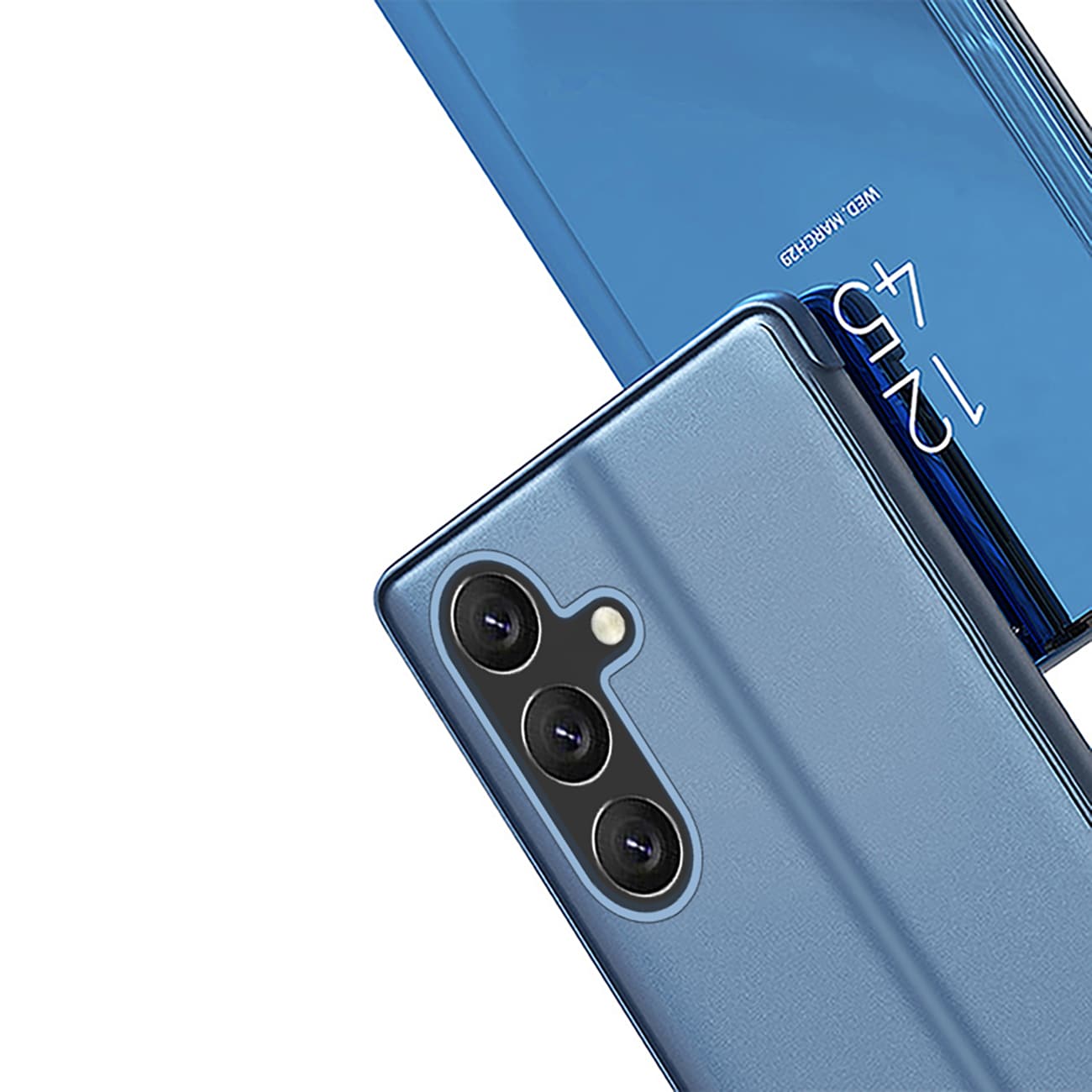 Clear View-etui til Samsung Galaxy S25+ Cover med flip - Blå