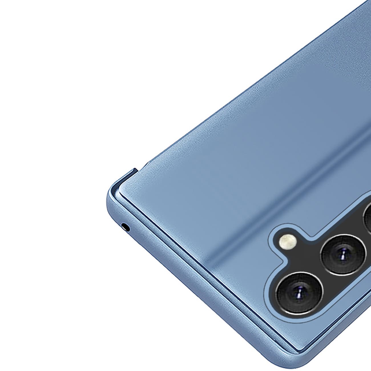 Clear View-etui til Samsung Galaxy S25+ Cover med flip - Blå