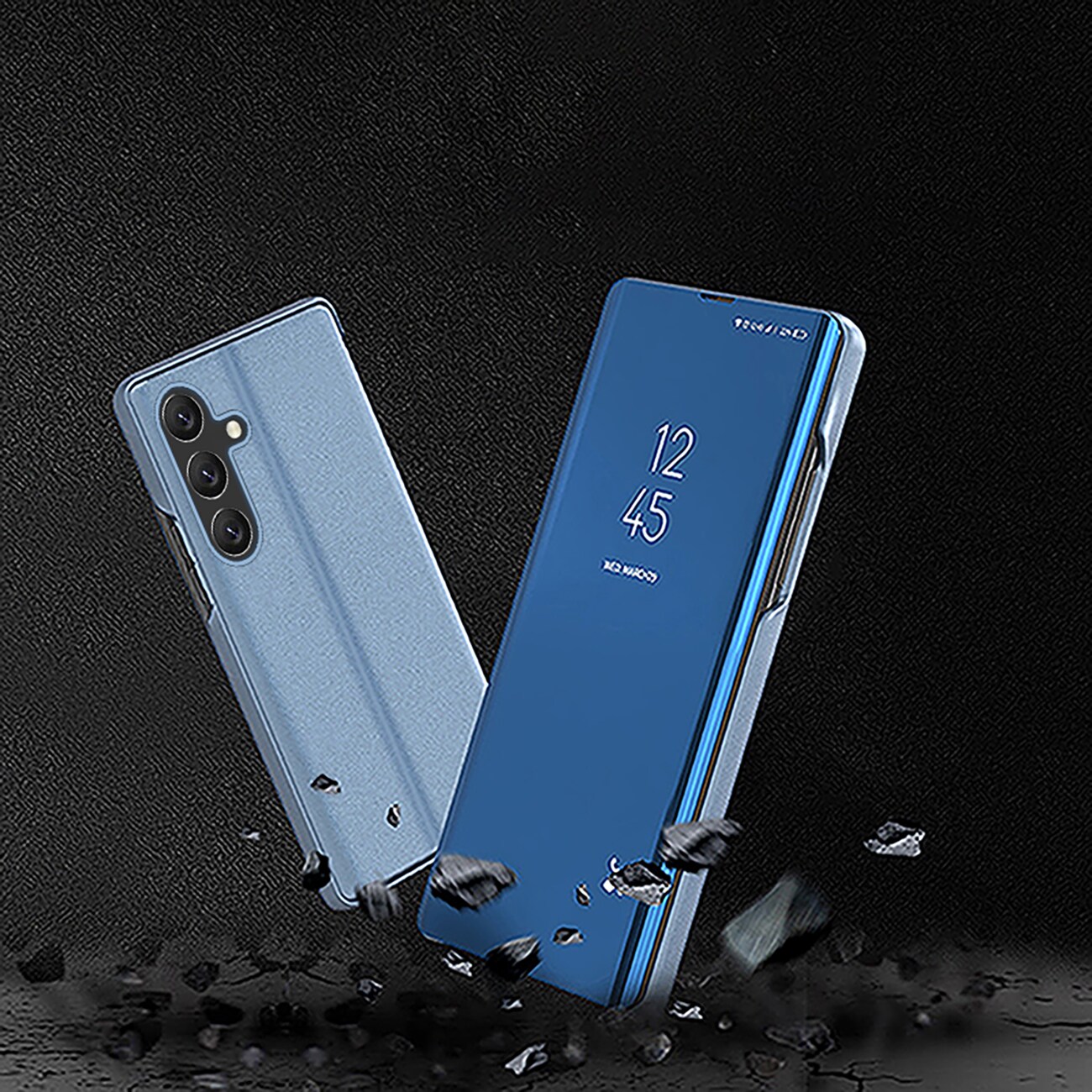 Clear View-etui til Samsung Galaxy S25+ Cover med flip - Blå