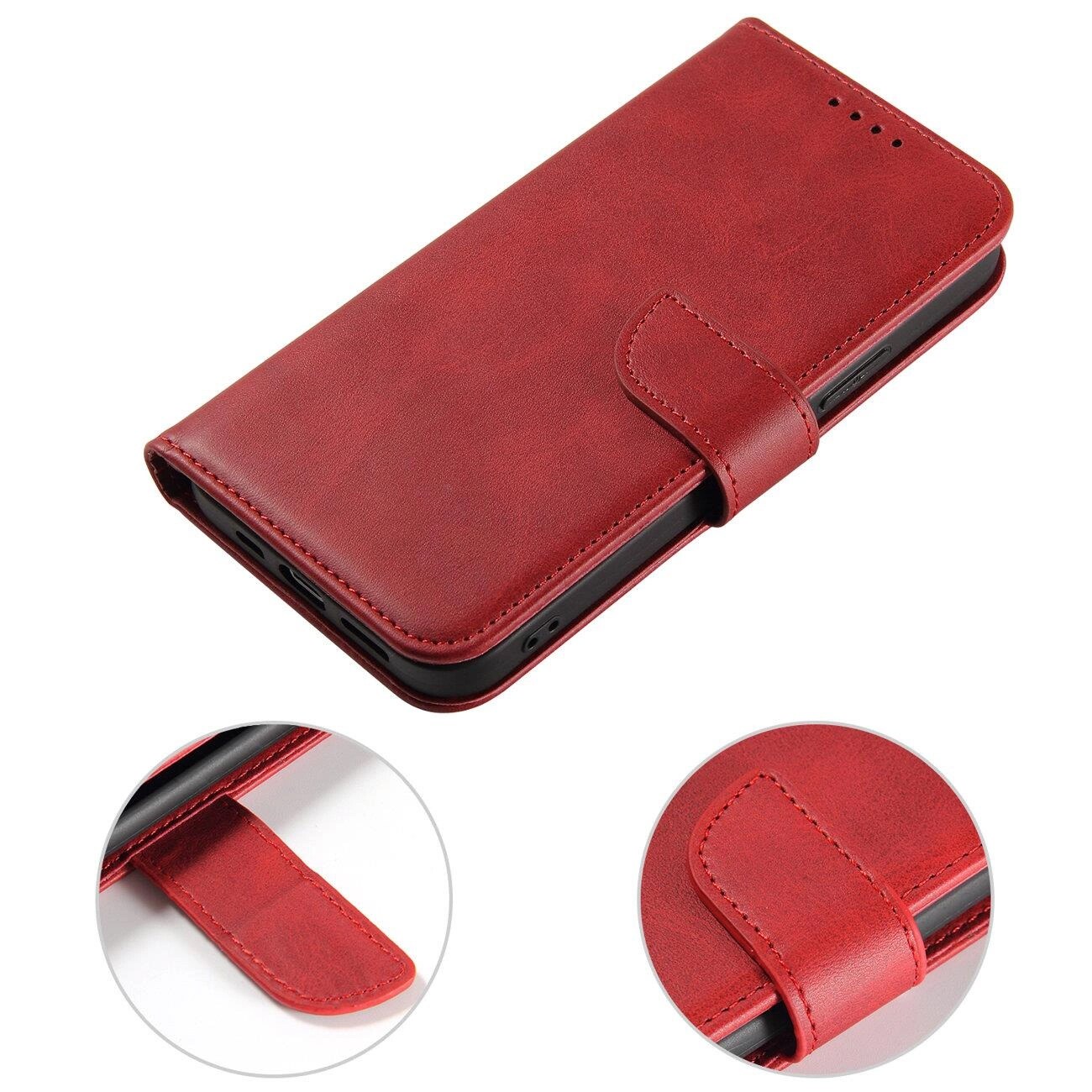 Magnet Etui med flip til Samsung Galaxy S25+ - Rød