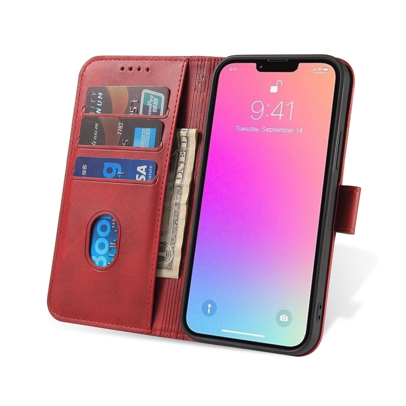 Magnet Etui med flip til Samsung Galaxy S25+ - Rød