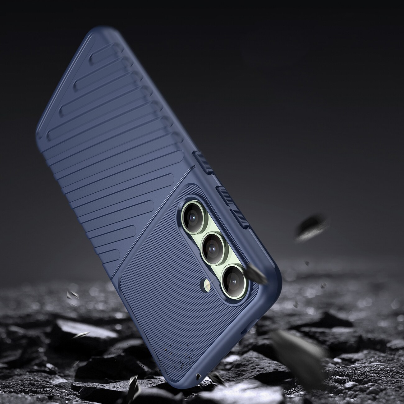 Thunder Case för Samsung Galaxy S24 FE silikonpansarskydd - blå