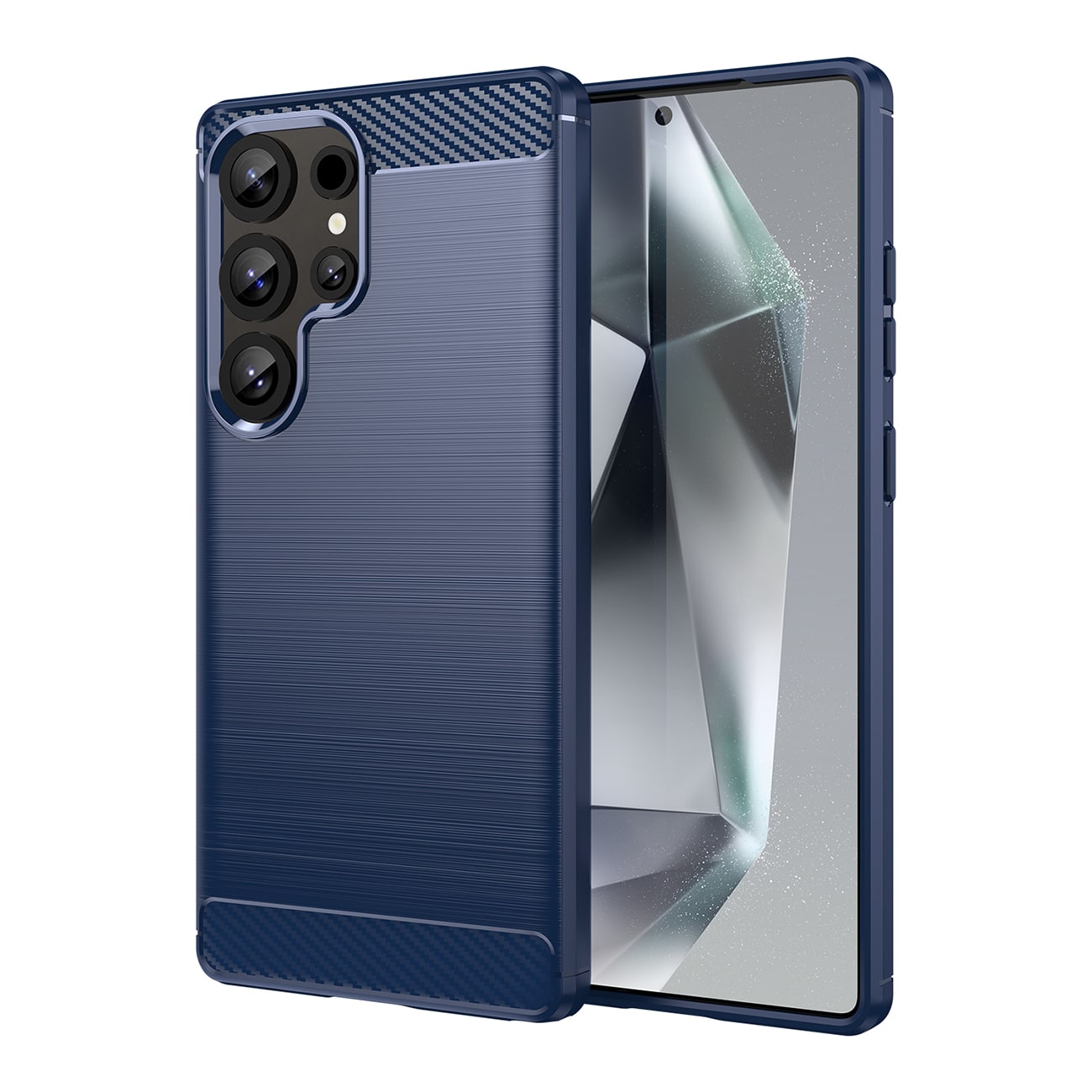 Kolfiberfodral för Samsung Galaxy S25 Ultra - Blå
