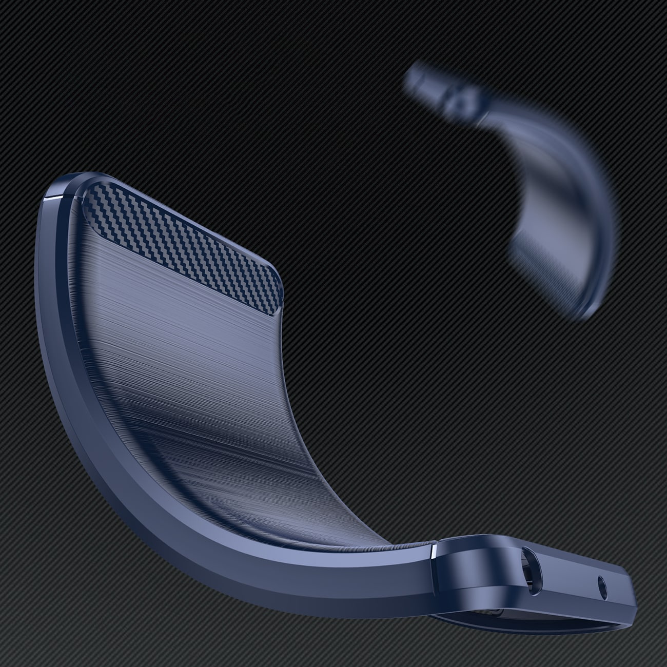 Carbon-etui til Samsung Galaxy S25 Ultra - Blå