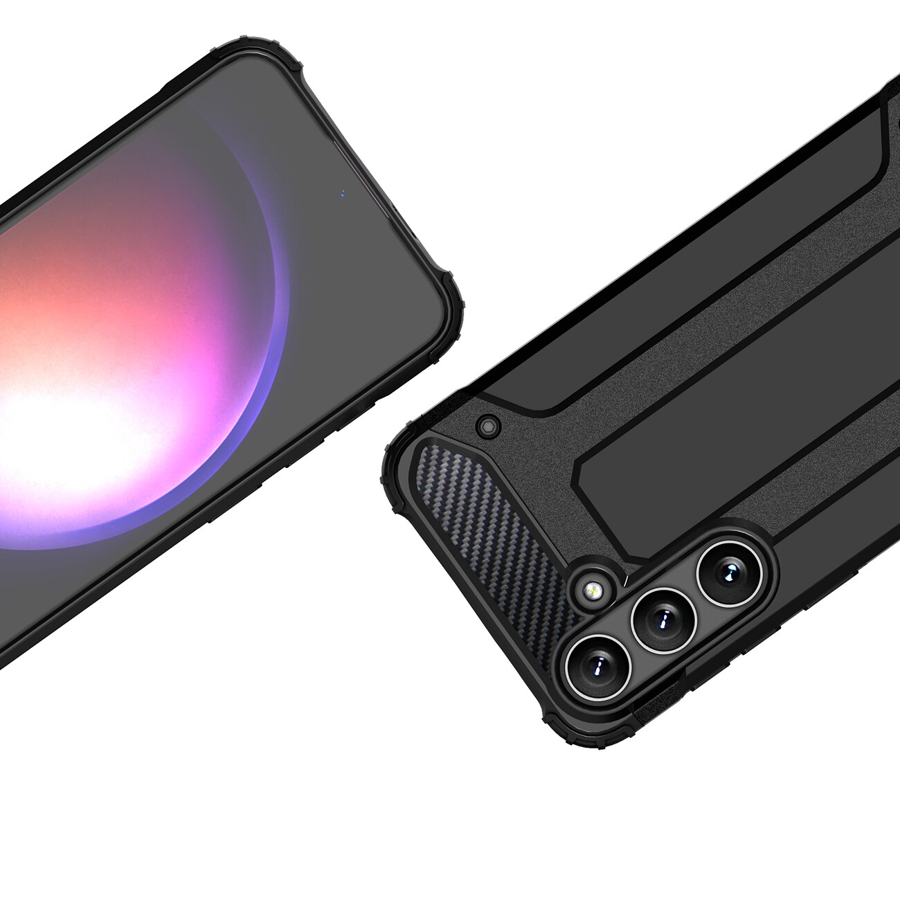 Hybrid Armor-etui til Samsung Galaxy S24 FE Armored Hybrid Case - Sort