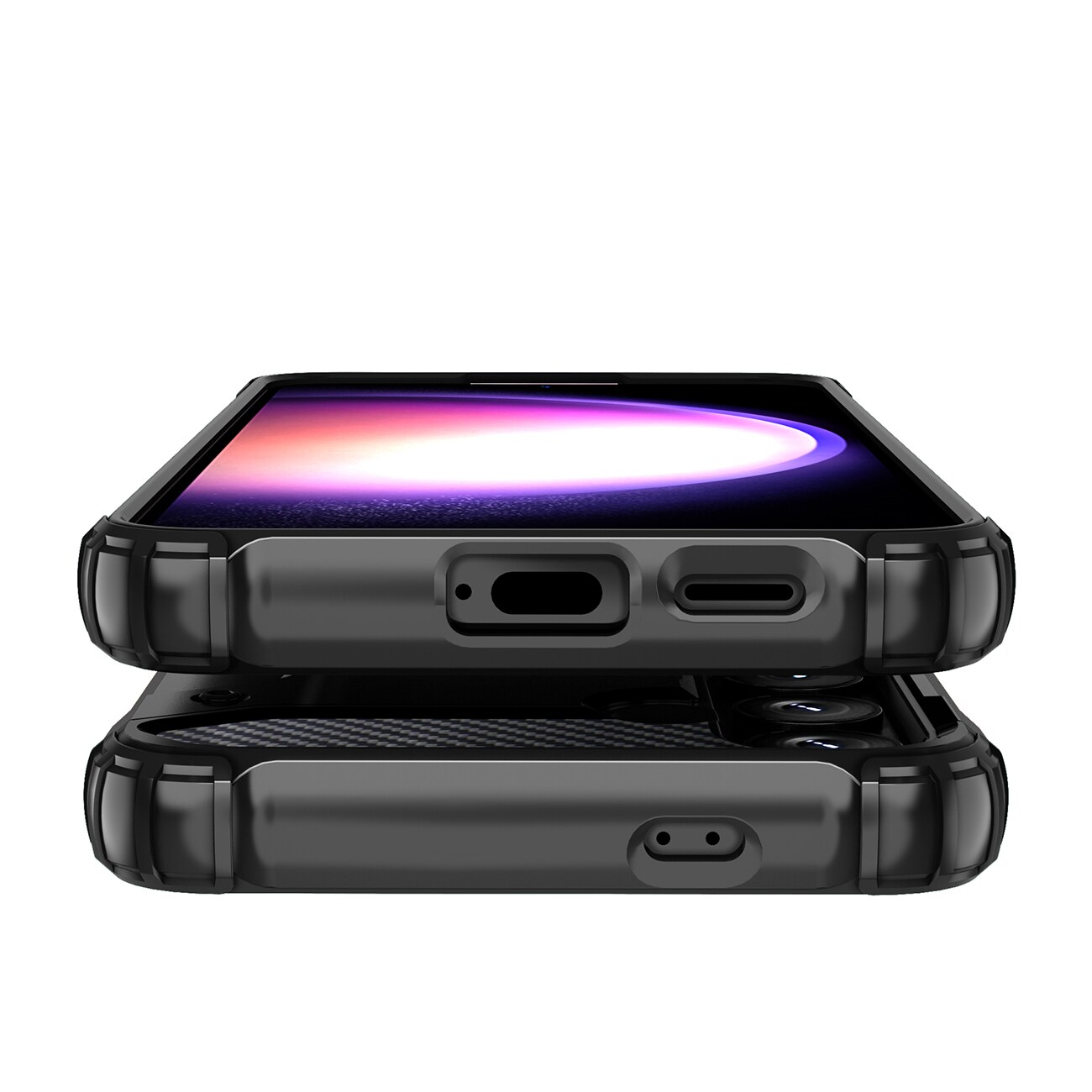 Hybrid Armor-etui til Samsung Galaxy S24 FE Armored Hybrid Case - Sort