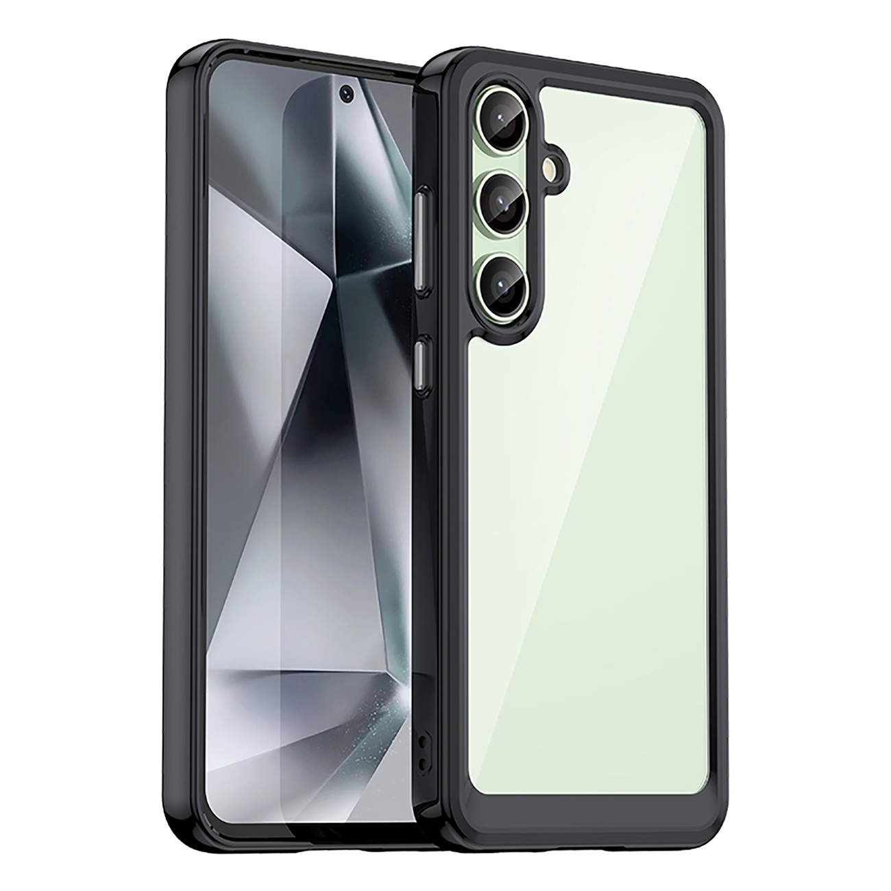 Outer Space-fodral med gelram för Samsung Galaxy S24 FE - Svart