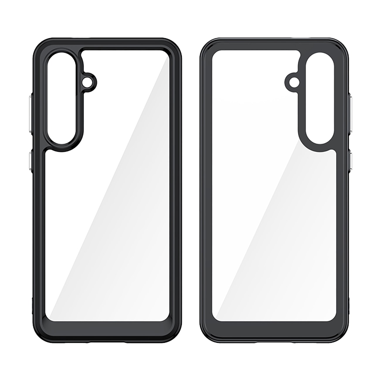 Outer Space-etui med geleramme til Samsung Galaxy S24 FE - Sort