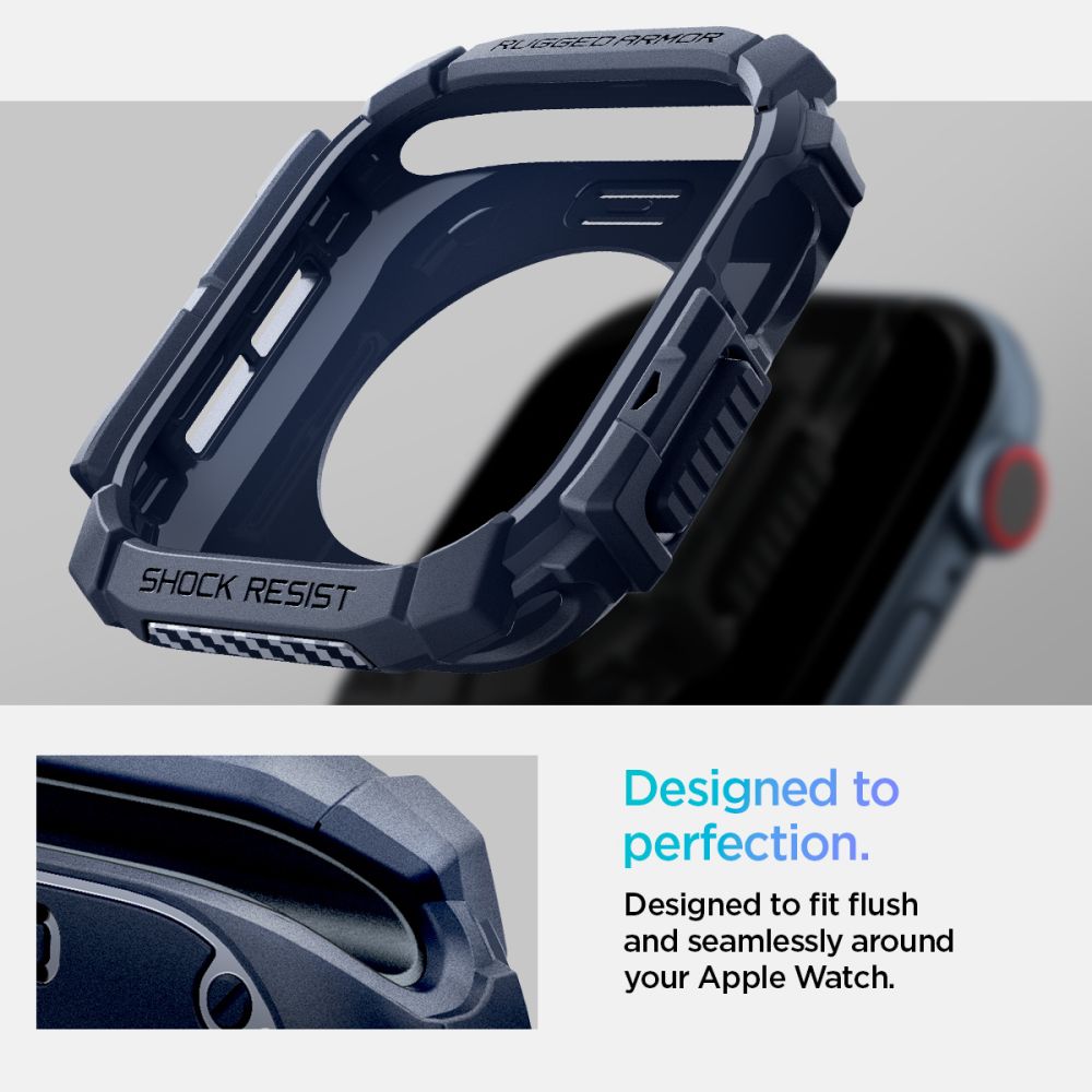 Spigen Robust pansarfodral för Apple Watch 10 46mm - Marinblå