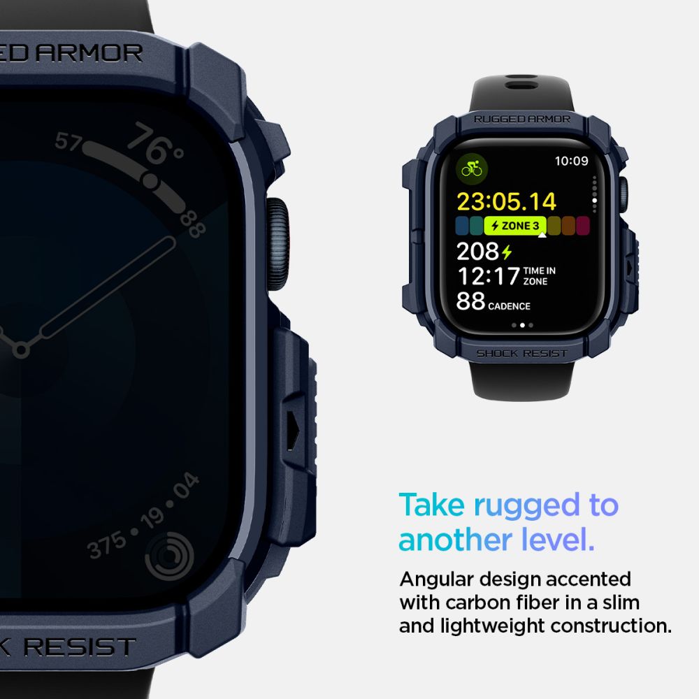 Spigen Robust pansarfodral för Apple Watch 10 46mm - Marinblå