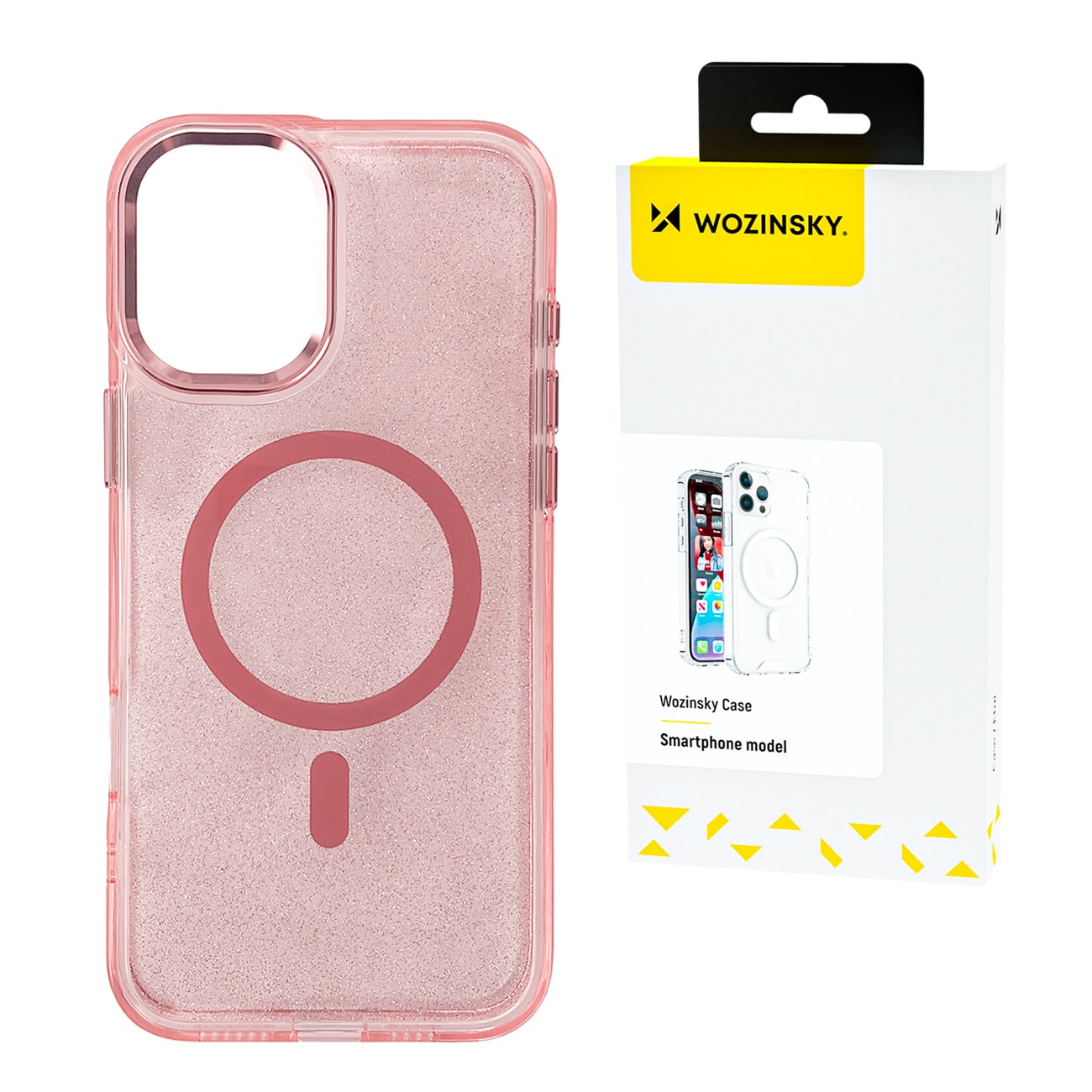 Wozinsky Glitter-etui til Samsung Galaxy S25 - Pink med glitter