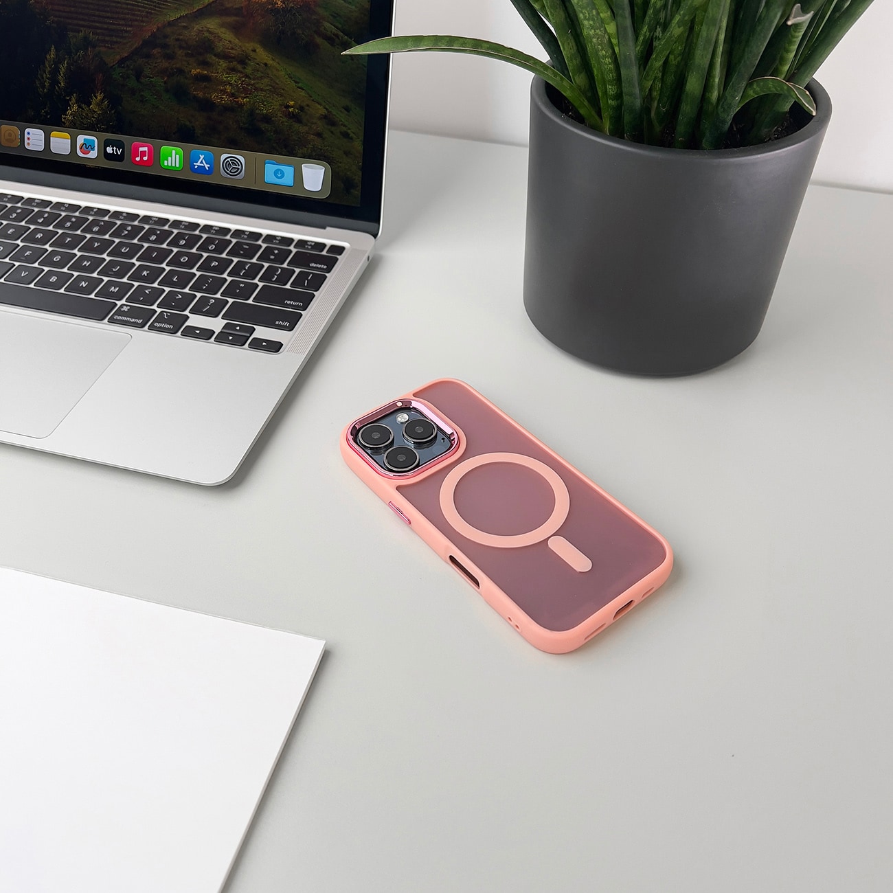 Wozinsky Fashion Case MagSafe til Samsung Galaxy S25 - Pink