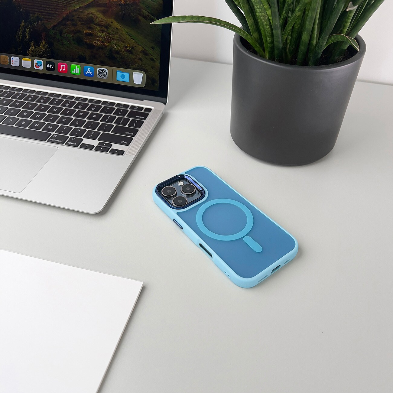 Wozinsky Fashion Case MagSafe til Samsung Galaxy S25 - Blå