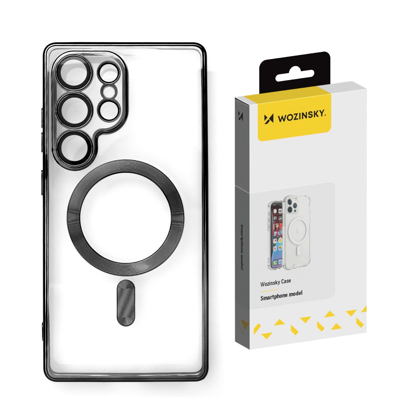 Wozinsky Galvaniserat fodral med Magsafe för Samsung Galaxy S25 - Svart