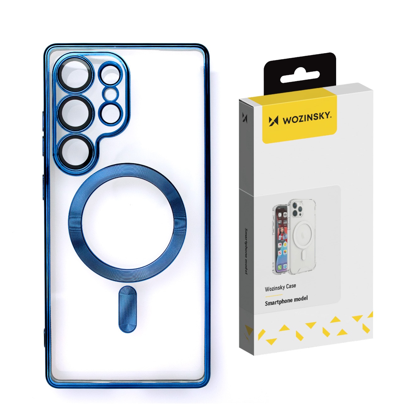 Wozinsky Galvaniserat fodral med Magsafe för Samsung Galaxy S25 - Blå