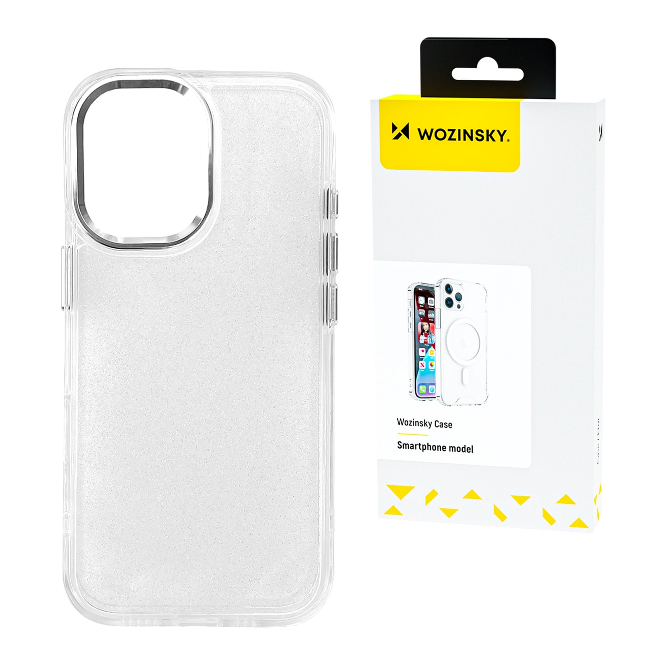 Wozinsky Glitter-etui til Samsung Galaxy S24 FE - gennemsigtig med glitter