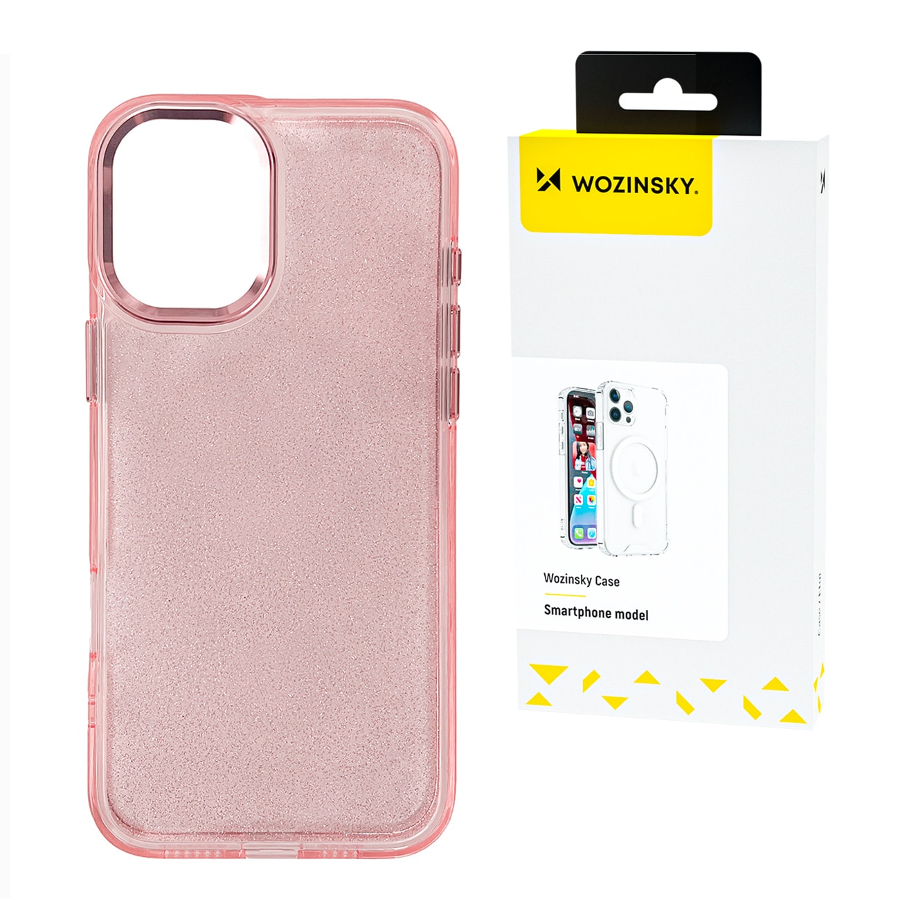Wozinsky Glitter-etui til Samsung Galaxy S24 FE - Pink med glitter
