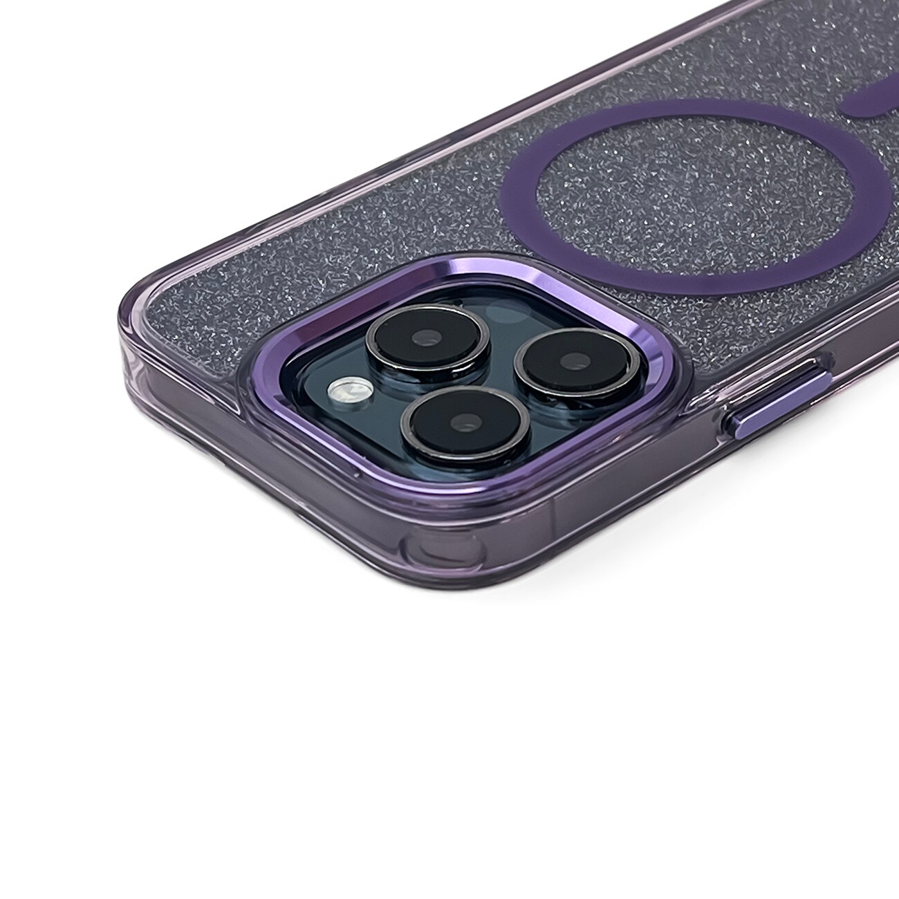 Wozinsky Glitter Etui MagSafe til Samsung Galaxy S24 FE - Lilla med glitter