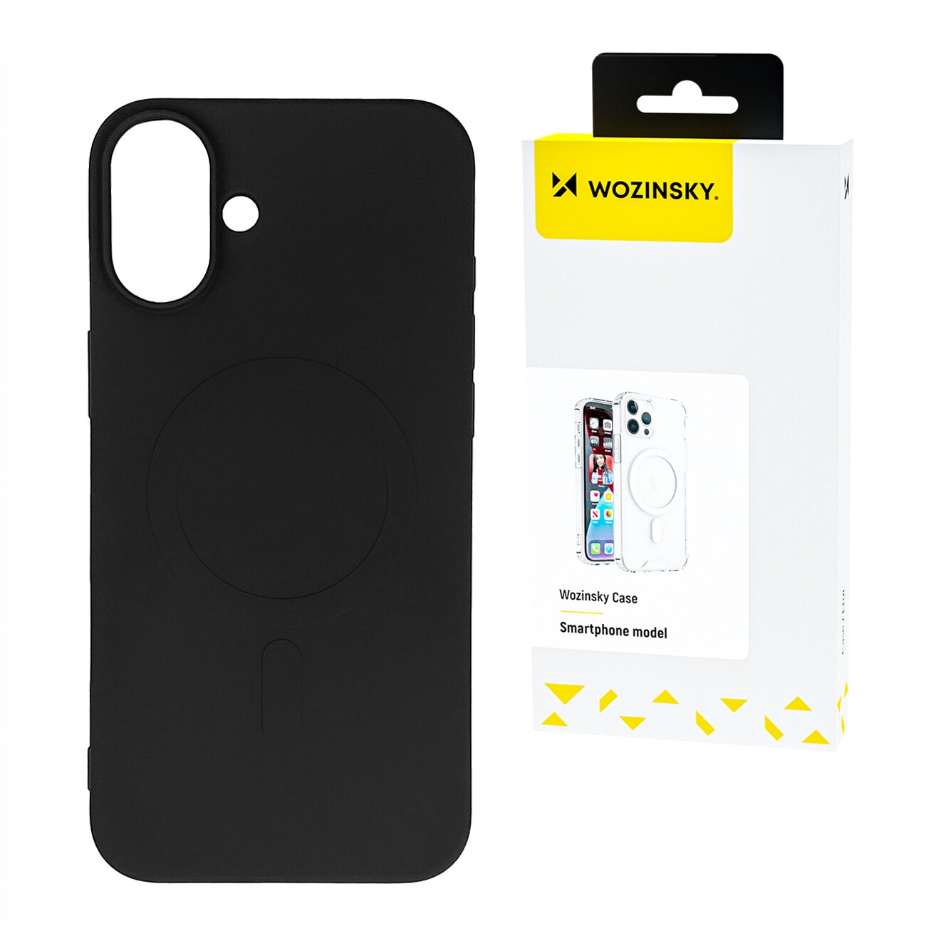 Wozinsky Flydende silikoneetui MagSafe til Samsung Galaxy S24 FE - sort