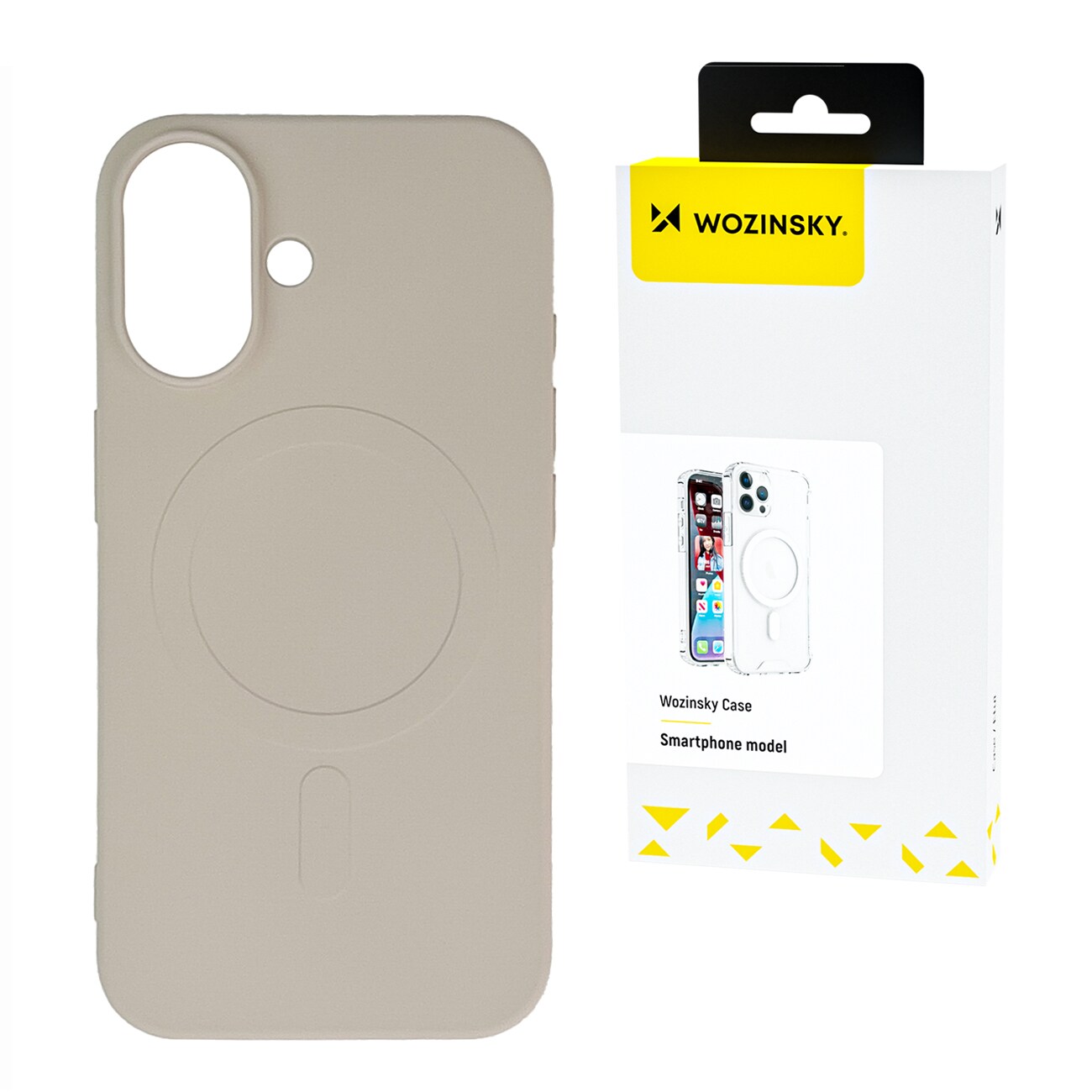 Wozinsky Flydende silikoneetui MagSafe til Samsung Galaxy S24 FE - Beige