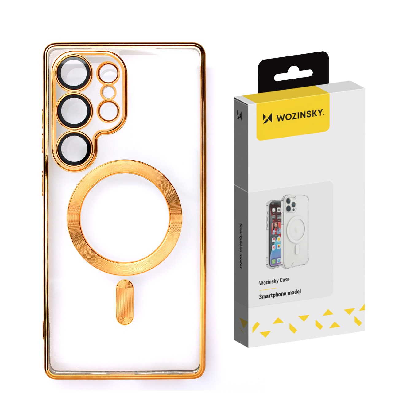 Wozinsky Galvaniseret Magsafe-etui til Samsung Galaxy S24 FE - Guld