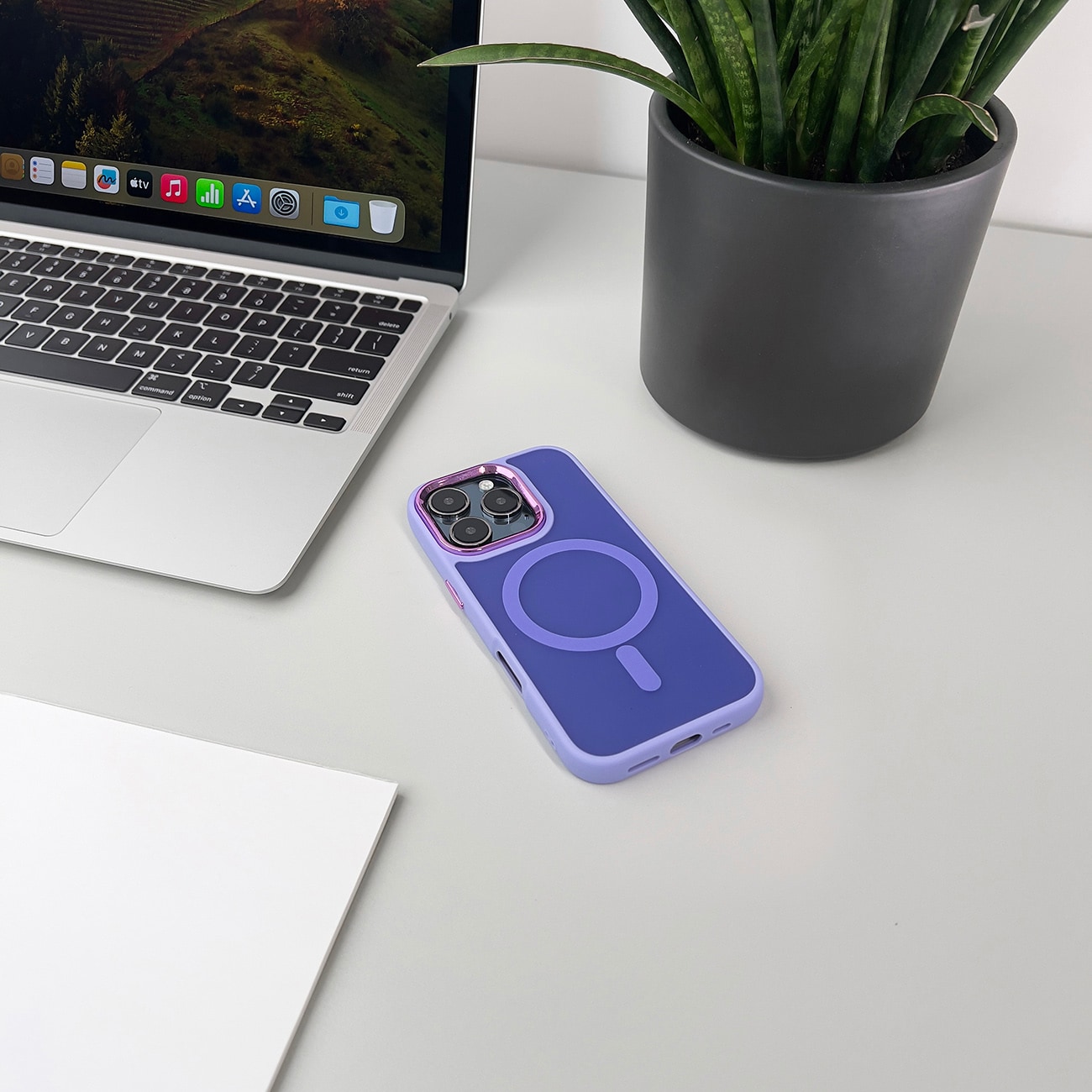 Wozinsky Fashion Case med MagSafe til Samsung Galaxy S24 FE - Lilla