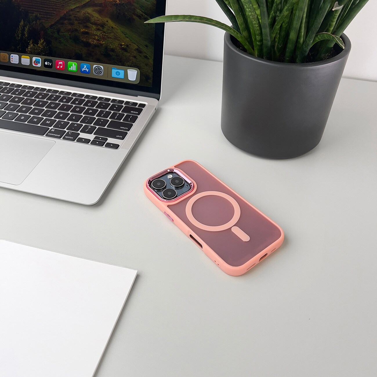 Wozinsky Fashion Case med MagSafe til Samsung Galaxy S24 FE - Pink