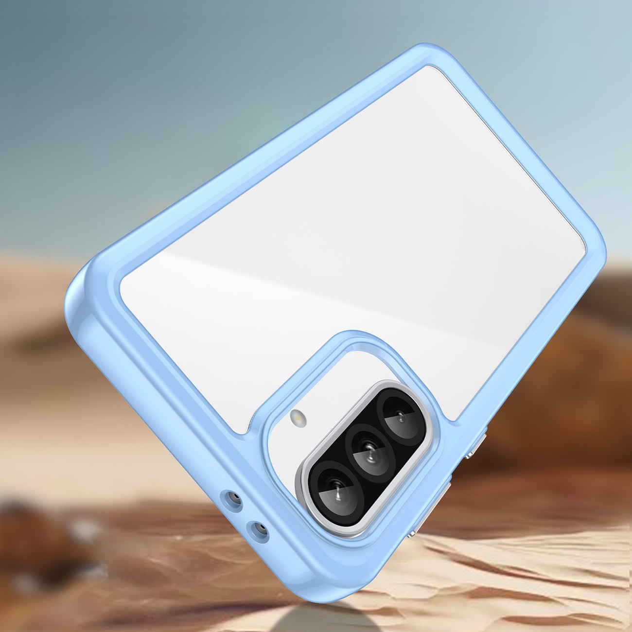 Outer Space-etui til Samsung Galaxy A26 Cover med fleksibel ramme - Blå