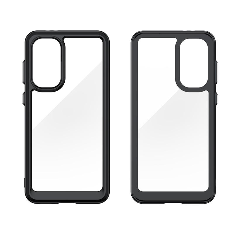 Outer Space-etui til Samsung Galaxy A36 Cover med fleksibel ramme - Sort