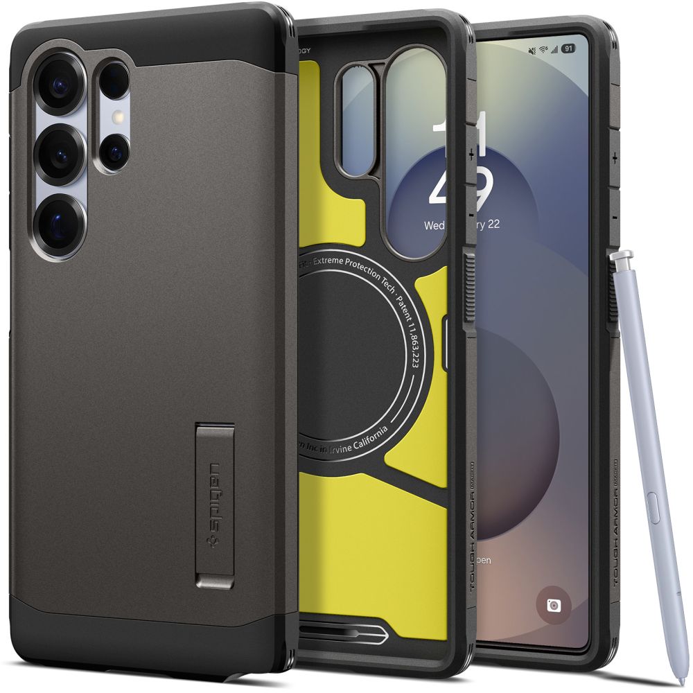 Spigen Tough Armor MagSafe-fodral för Samsung Galaxy S25 Ultra - Grå