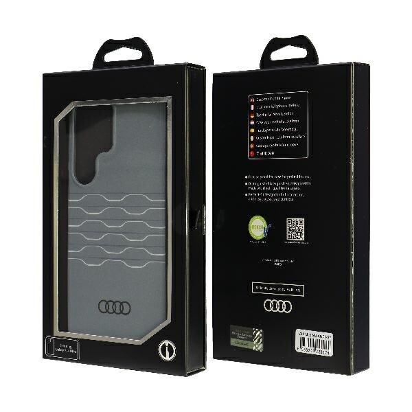 Audi IML Geometriskt mönster Fodral S24 Ultra S928 grå/grå hardcase AU-IMLS24U-A6/D3-GY