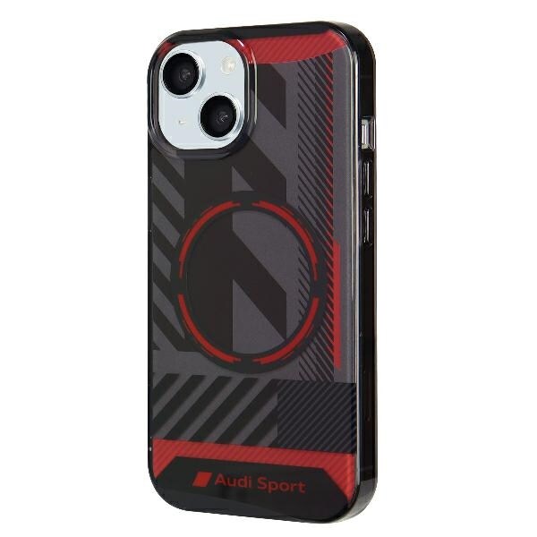 Audi IML Sport MagSafe Hardcase Etui for iPhone 15/14 Plus 6.7" - Black AU-IMLMIP15M-RSQ/D2-BK