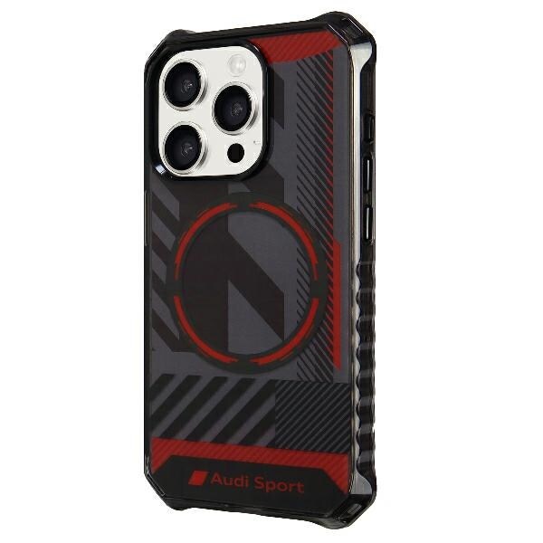 Audi IML Sport MagSafe-fodral för iPhone 15 Pro 6,1" svart hårdplast AU-IMLMIP15P-RSQ/D2-BK