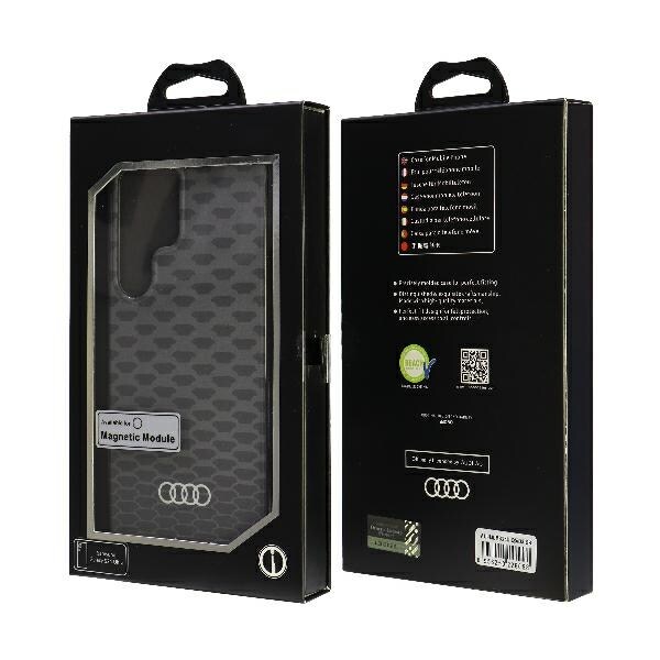 Audi IML Stitching Pattern MagSafe Case S24 Ultra S928 sort/sort hardcase AU-IMLMS24U-Q5/D3-BK