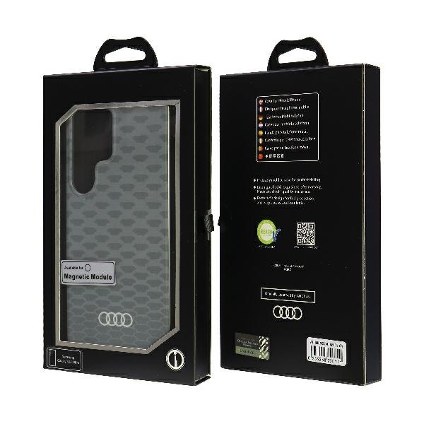 Audi IML Stitching Pattern MagSafe Case S24 Ultra S928 grå/grå hardcase AU-IMLMS24U-Q5/D3-GY